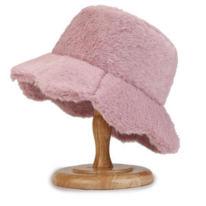 Cappello da pescatore dolce con volant morbido cappello da pescatore invernale con foglia di loto in peluche cappello da pescatore soffice da donna per ragazze - Product Image 3