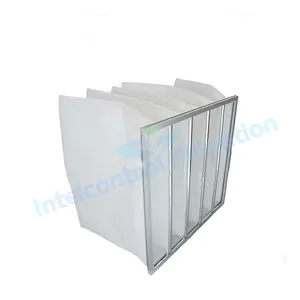 Fiberglass Media Air Pocket Filter Medium Efficiency F7 Bag Air Purifier Filters with Metal Frame