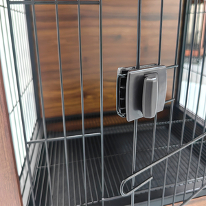 Kandang anjing kustom furnitur kandang anjing kayu dengan pintu tugas berat tabung baja kandang anjing dalam ruangan untuk anjing kecil/Sedang/besar - Product Image 6