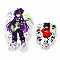 Individueller Cooler Anime-Mädchen Aufkleber Wasserfester Vinyl-Sticker für Laptop Wasserflasche Skateboard Personalisierte Sticker-Kollektion