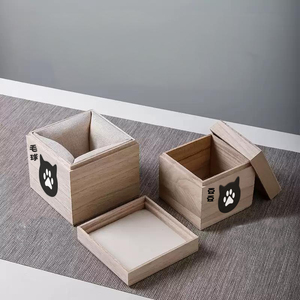 Tamanho personalizado LOGOTIPO Madeira pet urna Pet urna cão gato cremação urna Pet cinzas caixa de proteção - Product Image 3