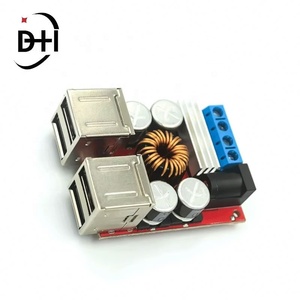 โมดูลชาร์จไฟในรถยนต์ DC-DC Buck Step-down 8V-35V เป็น 5V 8A 40W ฮับชาร์จไฟ USB 4 พอร์ต บอร์ดจ่ายไฟสำหรับชาร์จมือถือ - Product Image 6