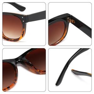 Leopard print <b>sunglasses</b>, women's ins <b>sunglasses</b>, men's glasses, retro brown large <b>frames</b> that show off the face, <b>small</b> beach - Product Image 3