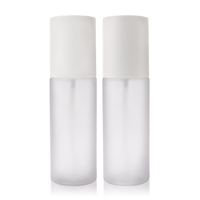 Flacon pulvérisateur vide rechargeable en PET dépoli blanc, avec pompe à fine brume, pour tonique et lotion, 100 ml, pour soins de la peau