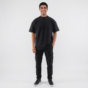 Camiseta Casual para Hombre, Cuello Redondo, Ajustada, Ecológica, de 300g, en Blanco, de Poliéster/Algodón, con Logotipo Personalizado de su Marca, Alta Calidad OEM - Product Image 1