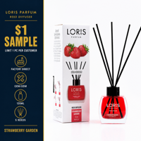 Diffuseur de parfum LORIS, diffuseur à bâtonnets 120 ml, parfum naturel longue durée pour la maison, le bureau, la salle de bain