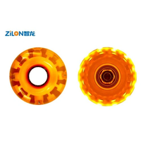 Accessoires de roues de patins à roulettes d'extérieur en PU personnalisés, avec lumière LED auto-générante, durables et de haute qualité, pour la vente en gros