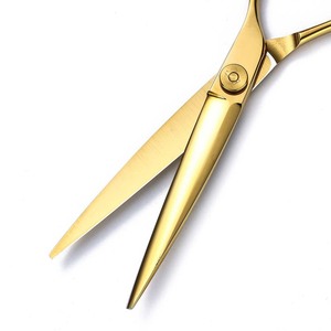Professional Hairdressing Scissors 7 Inch 440C Stainless Steel Sharp Blade Medium Handle For Cutting Gold Hair Flat Cut - Product Image 4