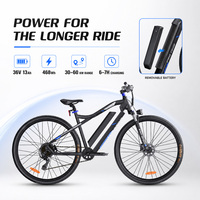 Vélo de montagne électrique tout-terrain pour adultes Pro Tour M920, moteur arrière 250W, batterie lithium 36V 13Ah, 9 vitesses, 25 km/h, 60 km d'autonomie