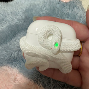 3D Độc Đáo Hollow Rắn Mạ Chống Sốc Bảo Vệ Bìa Tai Nghe Trường Hợp Cho Airpods Pro 1/2 Thế Hệ - Product Image 1