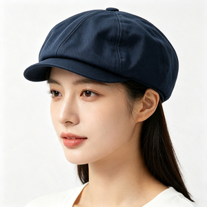 Casquette Gavroche 100% Coton 8 Panneaux Couleur Unie Dos Fermé Personnalisable Logo Vintage pour Hommes et Femmes Usage Quotidien Vente en Gros - Product Image 1