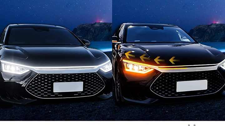 For Ford F150 F250 LED Light Hood Strip DRL White Amber - Foto 2