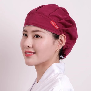 Casquette <span class=keywords><strong>d</strong></span>'atelier de chef anti-chute de cheveux pour femmes Casquette <span class=keywords><strong>d</strong></span>'infirmière anti-huile et anti-fumée pour le travail de restaurant Chapeau de <span class=keywords><strong>cuisinier</strong></span> avec style de caractère - Product Image 1