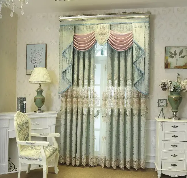 Customize Flame Retardant Width Eco-friendly Luxury Voile Curtain Sheer Window Decorative Fabric