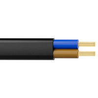 Linsheng H05V2V2H2-F 2-adriges Flachkabel 300°C Hitzebeständiges PVC-Stromkabel für Europäische Geräte