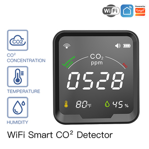 Tuya WIFI Ventas calientes Detector de dióxido de carbono 3 en 1 Monitor de calidad del aire interior Temperatura y humedad relativa Medidor de CO2 - Product Image 2
