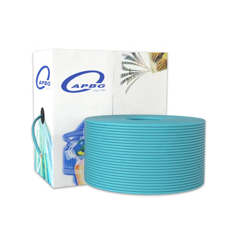 كابل شبكات إيثرنت Cat6a Cat6 A كابل شبكات إيرنت من النحاس بنسبة 100% حتى 100 متر 300 متر 305 متر 1000 قدم 0.4 مم Pass Flu Ke Utp Ftp Fftp Futp Sftp