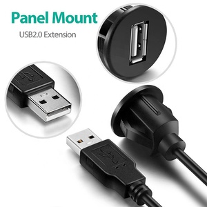 IP67 impermeable Cable 1m 3ft <span class=keywords><strong>Micro</strong></span> <span class=keywords><strong>USB</strong></span> <span class=keywords><strong>2</strong></span>,<span class=keywords><strong>0</strong></span> macho a hembra de montaje en panel de cables - Product Image 2