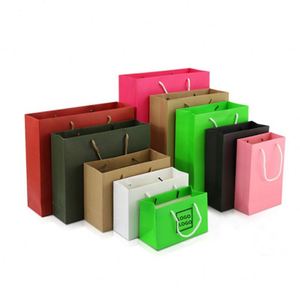 Custom logo Kraft Shopping Paper <b>Bag</b> for Clothes Packaging Promotional Pack - Product Image 1