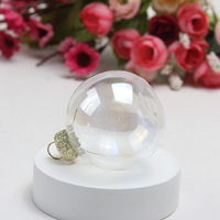 4/6/8/10cm Boule de Noël rustique Porte-carte de nom de table Boule de verre transparente transparente
