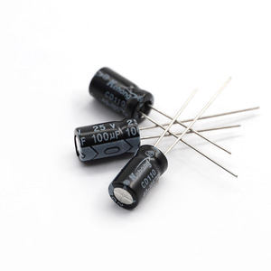 PET Tubing Insulated Aluminum Electrolytic Capacitors 100UF 25V 6x11 6x7 For Electrical Appliances - Product Image 2