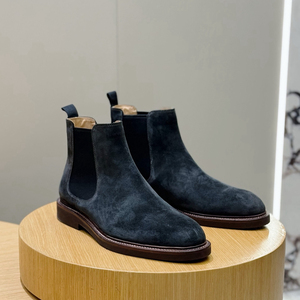 Botas <span class=keywords><strong>Chelsea</strong></span> de Cuero Vacuno de Alta Calidad, Originales de Italia, para <span class=keywords><strong>Caballero</strong></span>, Formales, de Oficina, con Suela Gruesa y Cómodas - Product Image 3