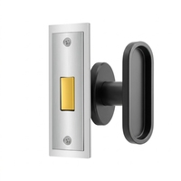 Serrure de porte dissimulée en alliage de zinc, carrée ou ronde, silencieuse, à montage caché, pour chambre à coucher