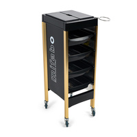 Chariot mobile moderne pour spa de beauté avec tiroirs verrouillables Chariot roulant en aluminium pour salon de coiffure, salon de coiffure, station d'esthéticienne