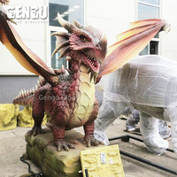 Haute Simulation Chinois Dragon Modèle Dinosaure Animatronique Sculpture