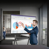 Tableau blanc interactif numérique à écran tactile 20 points, tout-en-un, écran plat LED 4K de 65 pouces, caméra, Android