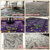 Tapis imprimé en polyester et nylon, motifs variés, MOQ 20 m², tapis de sol personnalisé, tapis décoratif pour la maison et l'hôtel