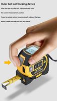 Mètre ruban laser numérique 3 en 1, mesureur de distance 40m 60m, outil de mesure, ruban à mesurer laser 5m avec écran LCD numérique