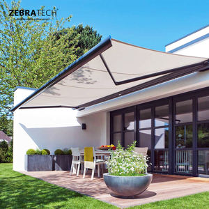 <span class=keywords><strong>Toldo</strong></span> Retráctil de Lujo Moderno para Balcón Terraza y Porche, Marquesina para Lluvia con Marco de Aluminio Flexible y Lona de Poliéster Extensible - Product Image 1
