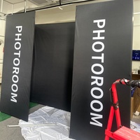 Photomaton portable 360 à impression instantanée avec auvent supérieur, éclairage LED vertical, machine de studio photo modulaire SLR pour la location