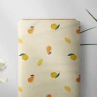 Tissu Popeline de Coton 100% 40S 105gsm Tissé à Motif Floral de Myrtilles Mignonnes Imprimé pour Filles - Collection WF
