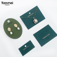 Carte d'affichage de bijoux de mode avec logo personnalisé carte de collier de boucle d'oreille trouée emballage de bijoux étiquettes et cartes