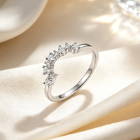 Bijoux Moyu OEM ODM, bijoux de mariée, bague de fiançailles et de mariage en argent sterling 925, forme goutte d'eau, zircone cubique rose