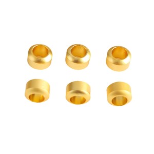 Lisheng Jewelry Gold Plated Copper Beads 8mm Round Large Hole <b>Spacer</b> Beads For DIY Jewelry Making Bracelets Necklaces - Product Image 5