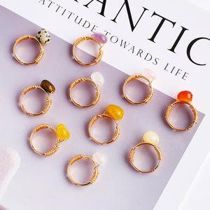 Vente en gros de mini-bagues en pierres naturelles roulées, bijoux en pierres précieuses, cadeaux de guérison pour hommes et femmes - Product Image 6