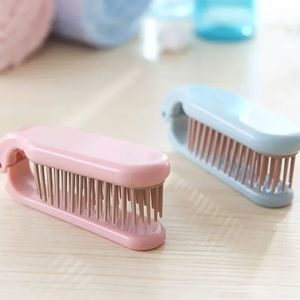 Air Cushion <b>Hair</b> Styling Comb Mini <b>Folding</b> Comb Women Portable Compact Comb Ins Cute Students Anti-static Massage <b>Hair</b> <b>Brush</b> - Product Image 2