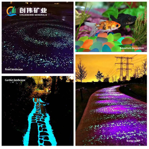 Phát sáng trong bóng tối sáng vườn Đá Nhân Tạo <span class=keywords><strong>Cobble</strong></span> Pebble cho công viên ngoài trời Sử dụng phát sáng đá hạt - Product Image 6