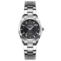 SKMEI 1620 Montre-Bracelet Classique Analogique à Quartz pour Femme Étanche 3 ATM en Acier Inoxydable avec Affichage Analogique