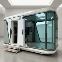 Maison-capsule spatiale étanche, unité hôtelière préfabriquée moderne pour complexe de villégiature