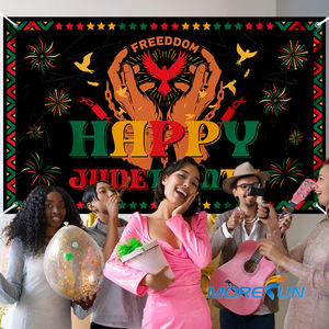 <span class=keywords><strong>Feliz</strong></span> Juneteenth telón de fondo Banner <span class=keywords><strong>19</strong></span> de junio de 1865 Día DE LA LIBERTAD Banner Africano Afro Americano Día DE LA Independencia Suministros de decoración para fiestas - Product Image 6