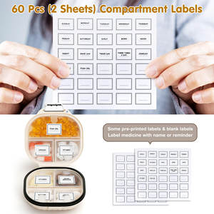 High Appearance Level Travel Seven Days <b>Mini</b> Portable Pill <b>Box</b> Multi-compartment Divided Pill Jewelry Sealed <b>Storage</b> <b>Box</b> - Product Image 4
