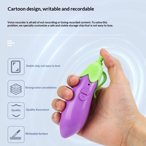 Penna Registratore in Plastica a Forma di Carota Cartoon, Penna a Sfera Carina con Registratore, Cancelleria Portatile per Studenti - Product Image 4