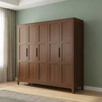 Armoire moderne en bois massif, style Shaker, autoportante, avec portes battantes, pour chambre à coucher, grande capacité, durable, gain de place, minimaliste