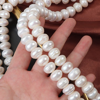 11-12mm naturel bouton perle d'eau douce bijoux perles en vrac pour bijoux à bricoler soi-même