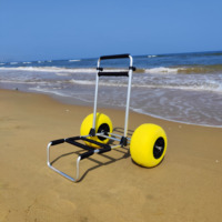 Carrito de playa marino, cubierta de aluminio, plegable, para Surf, pesca, globo, carrito de playa