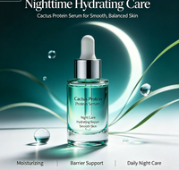 Sérum Protéiné au Cactus avec Vitamines C & E et Acide Hyaluronique - Nourrissant et Hydratant pour Tous Types de Peau